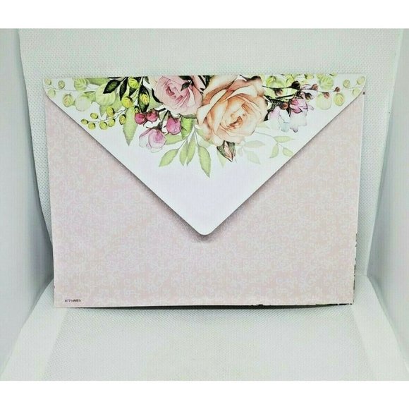 Thoughts & Inspirations Birthday Wishes Pink Floral Greeting Card With Envelope - Picture 8 of 8